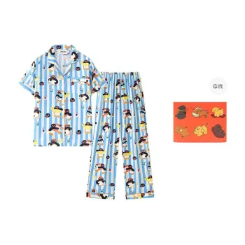 Wabi Town Pajama Gift Box Women's Blue White