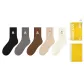 [5 Pack]White+Black+Gray+Brown+Khaki