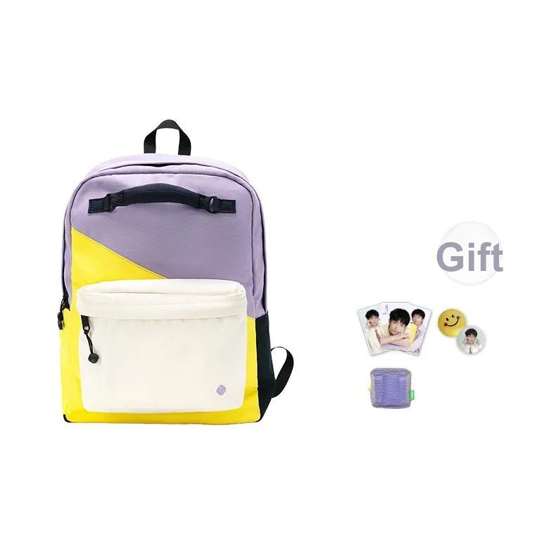 Bromen Ткань Рюкзак Большой Унисекс Розовый Светло-Синий