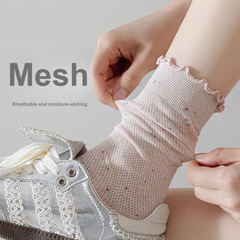 Top Melon Mid Calf Socks Women's Combo Set-26