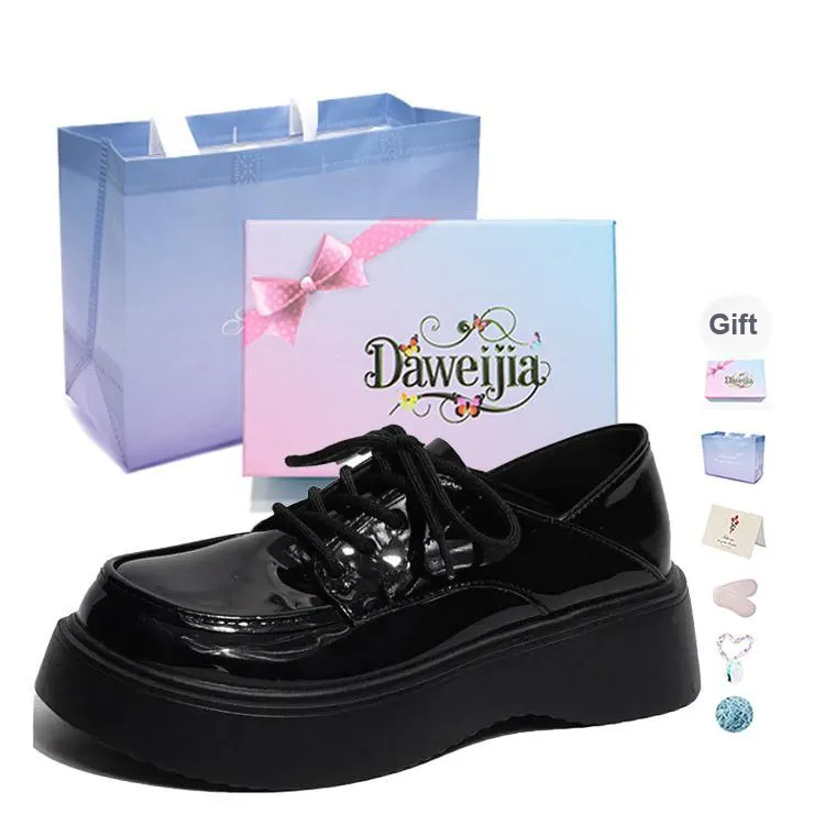 Dawei's House Loafers Women's Black Gift Box Set-11