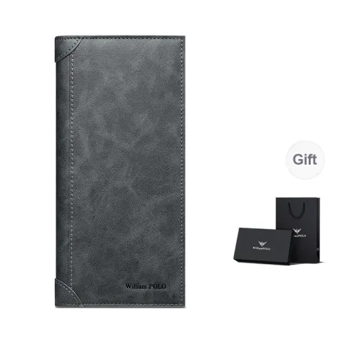 WilliamPOLO Synthetic Leather Long/Cropped Wallet Leather Card Holder Regular Men's Multicolor