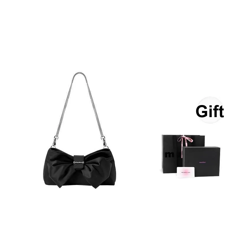 Muuluu Satin Shoulder Bag Regular Women's Cherry Blossom Pink/Wave Gray-10