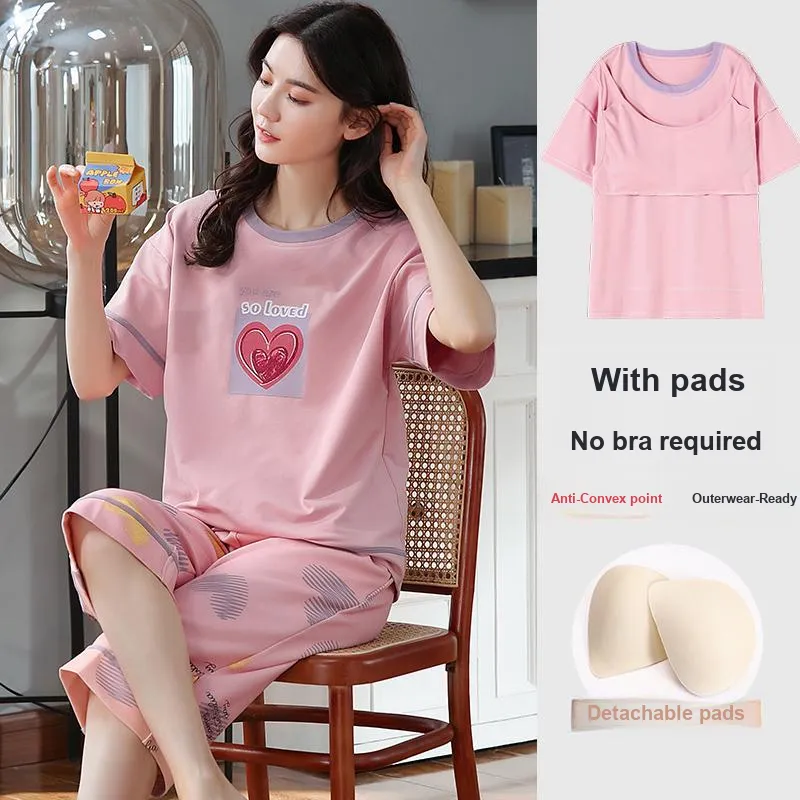 FENTENGCARE Pajama Set Women's Peach-3