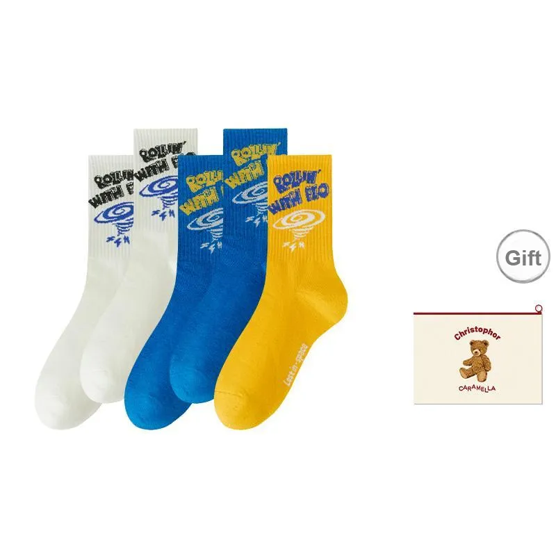 Caramella Mid-Calf Socks Men's Shopping Bag Combo Set-6