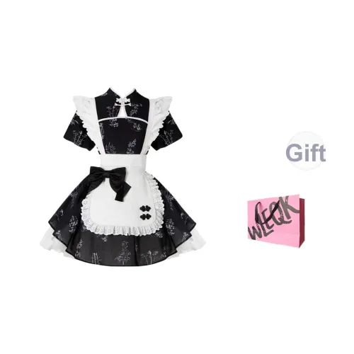 CTRTRC Черные Женские Лолита Платья