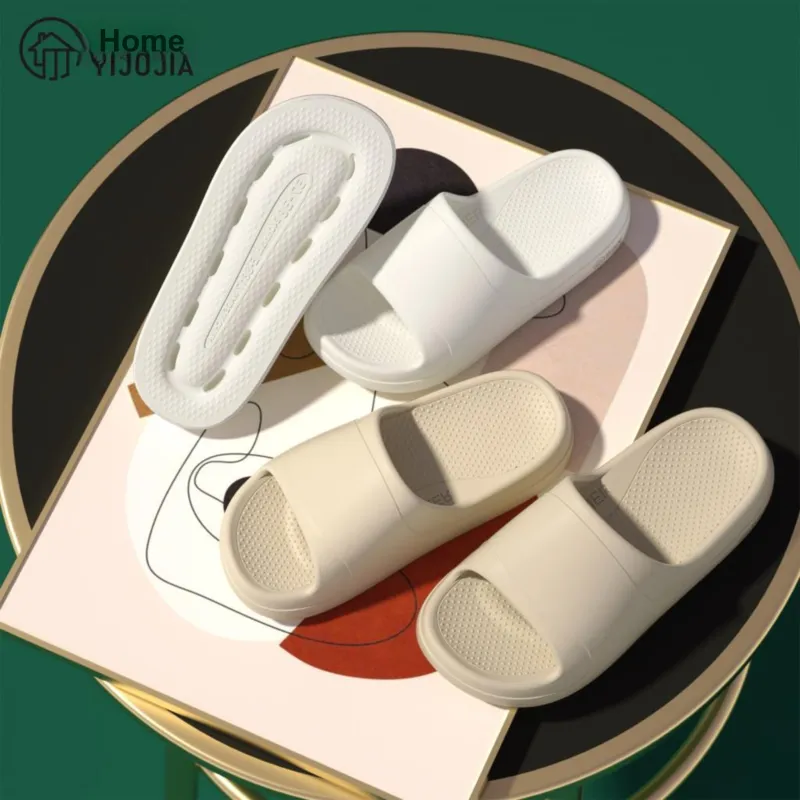 Stay At Home Outdoor Slip Resistant Waterproof Abrasion Resistant Platform Couple Same Style Slippers-11
