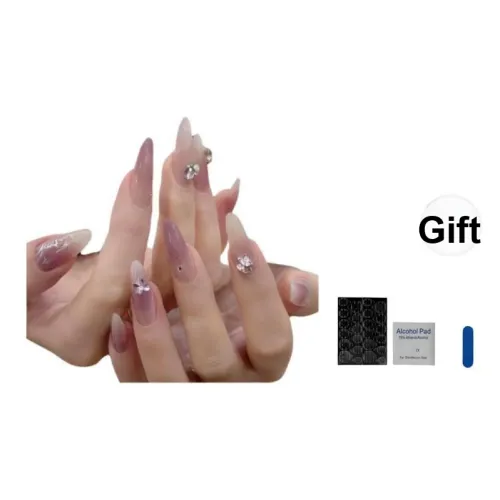 OUYUJI Ручная работа Фальшивая Погон Овал MID Длина Фиолетовый градиент Стразы Украшенный