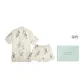 [Gift Box Set]Beige Buttoned Rose Flower Women's Summer Clothing Sets