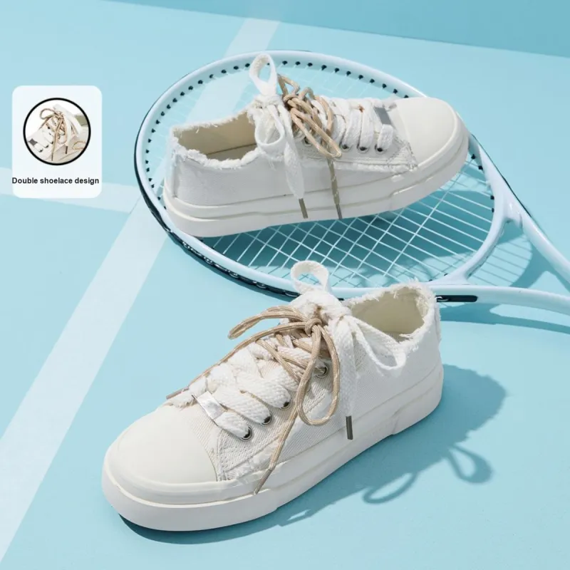 Hotwind Canvas Shoes Height Increasing Abrasion Resistant Low Top Skateboard Shoes Men's-6