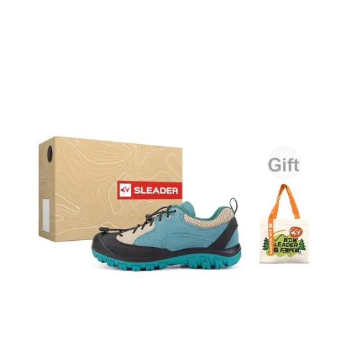 SLEADER Earth Series Устойчивый к истиранию Противоскользящий Низкий Топ Альпинистские и туристические ботинки Женские Овца Озерный зеленый