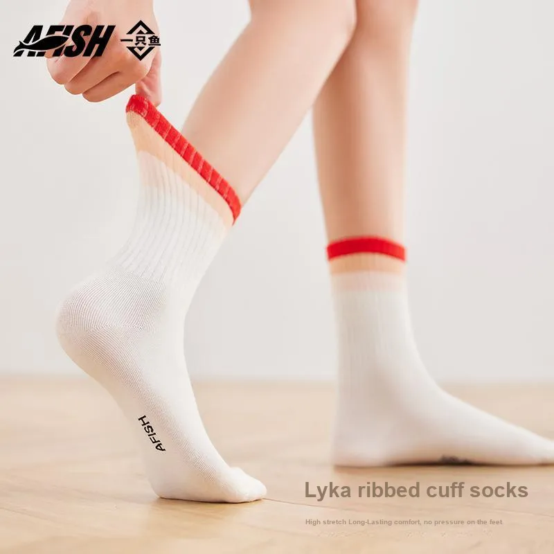AFISH Mid Calf Socks Women's 5 Pack Shopping Bag-1