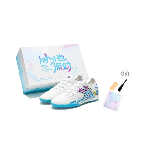 KELME Ji Di 5,0 TF Шипы Амортизация Износостойкие Футбольные бутсы Унисекс Белый Цветной синий Высокий уровень