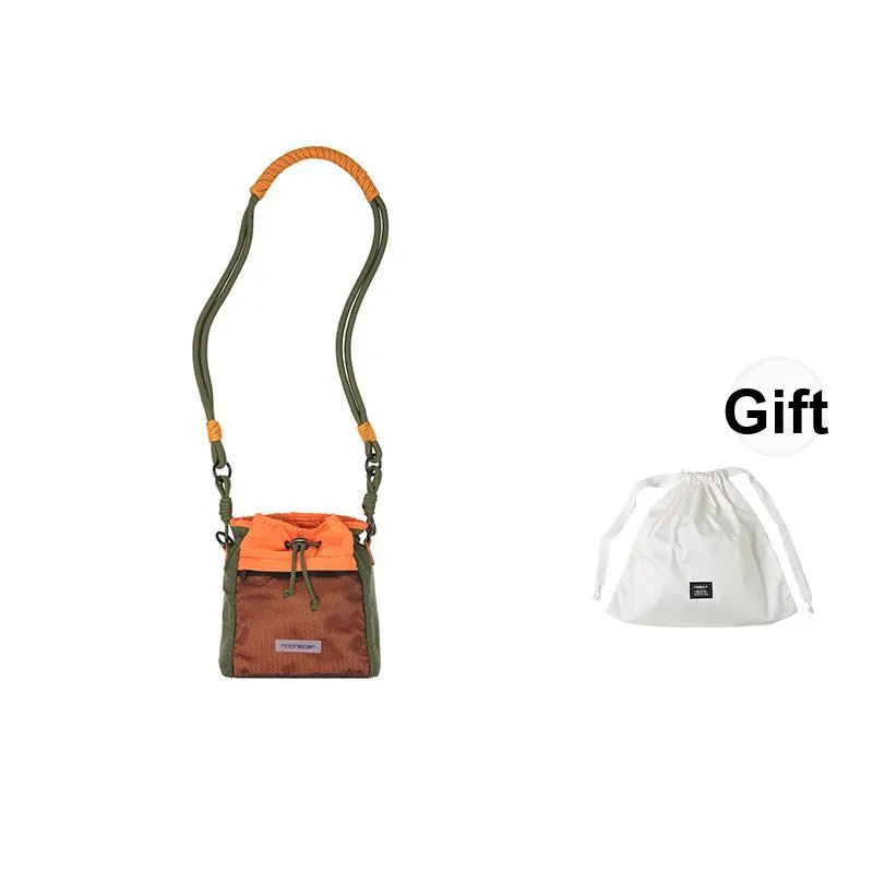 COMBACK Polyamide Crossbody Bag Trumpets Unisex Light Khaki/Orange & Green-8