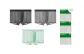 Mineral Black+Dark Shadow Gray+Mint Ice Wine