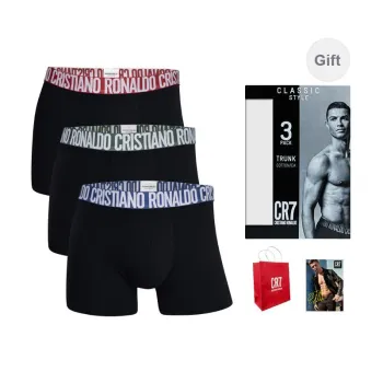 CR7 CRISTIANO RONALDO Underpants Men's 3 Pack, Gift Included Obsidian Black