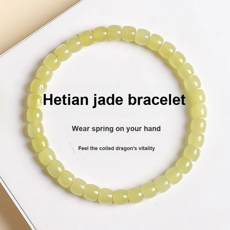 YINXIANGMOU Hetian Jade Bracelets Yellow Jade Women's-1