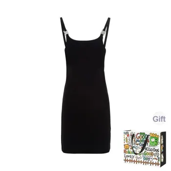 Dippanis Slip Dresses Women's Black Shopping Bag