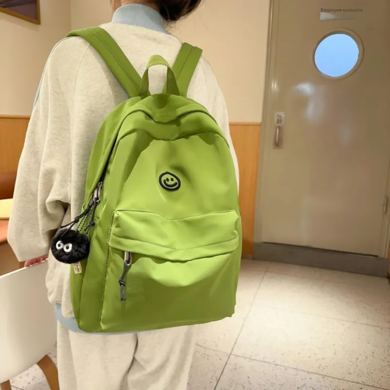 URBAN FOREST Nylon Backpack Unisex Yellow/Green/Blue/White/Black-5