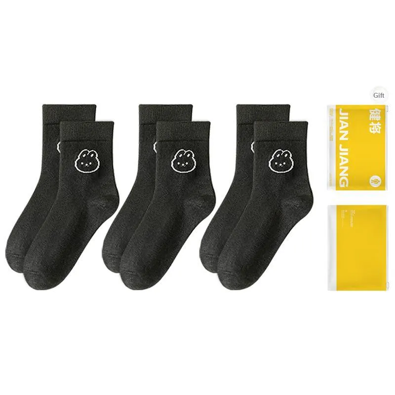 Master Mid Calf Socks Women's Shopping Bag 3 Pack Black-0