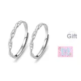 [S999 Fine Silver]Mobius Bestie Couple Rings