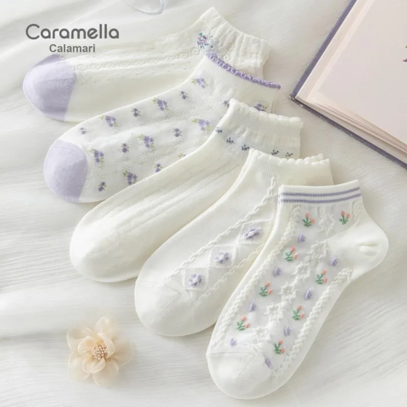 Caramella No Show Socks Women's 5 Pack-19