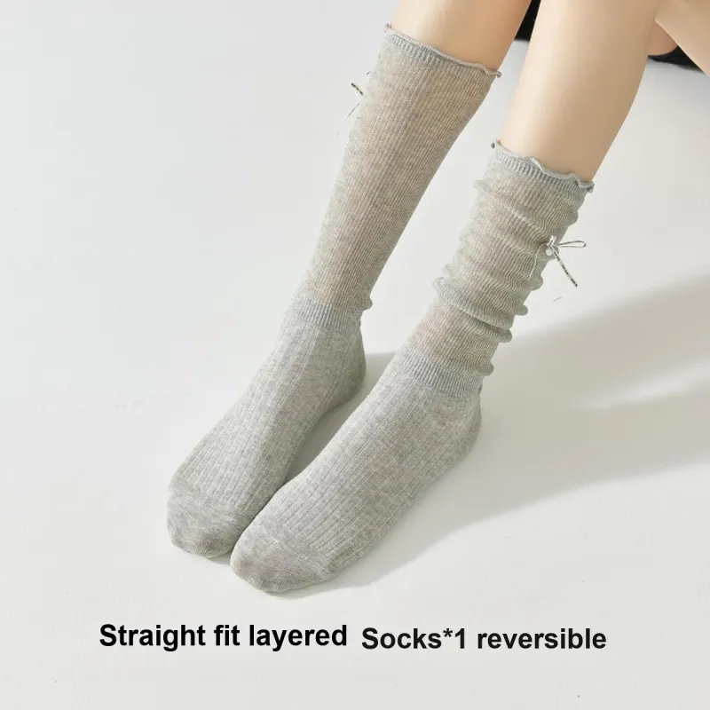 Temooues Mid Calf Socks Women's Combo Set-3