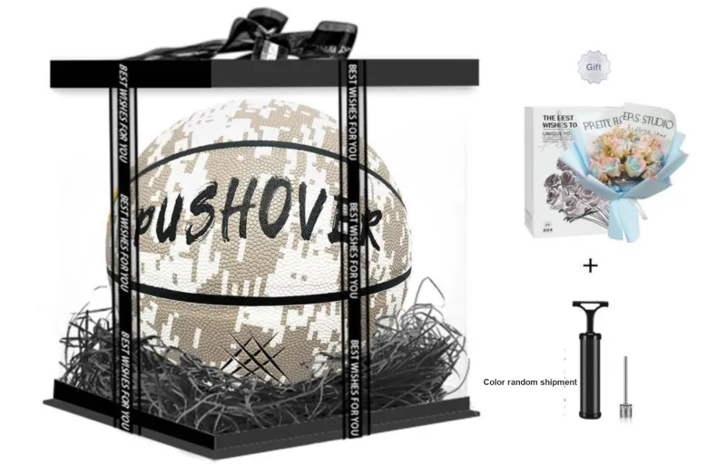 PUSHOVER PU Size 7 Basketball Size 7 Ball Training Unisex-34