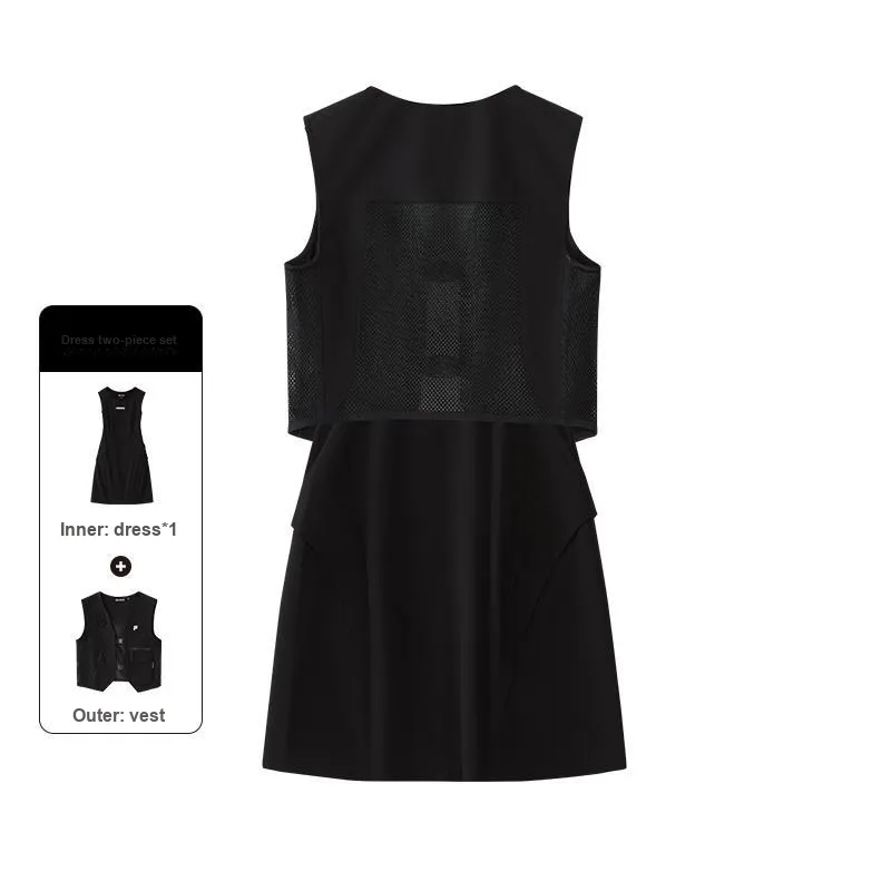 FILA FUSION Sleeveless Dresses Women's Jet Black-2