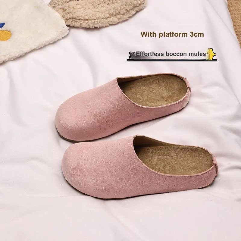 XMISTUO Quiet Abrasion Resistant Slip Resistant Wrap toe Slippers Women's-26