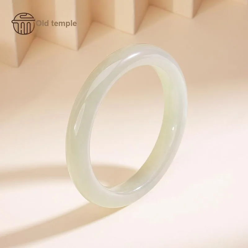 LAOMIAO Hetian Jade Bangles Green Jade Women's-3