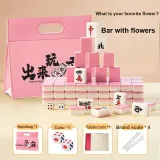 24# Pink Set[Mahjong+Dice+Tablecloth+Rulers]