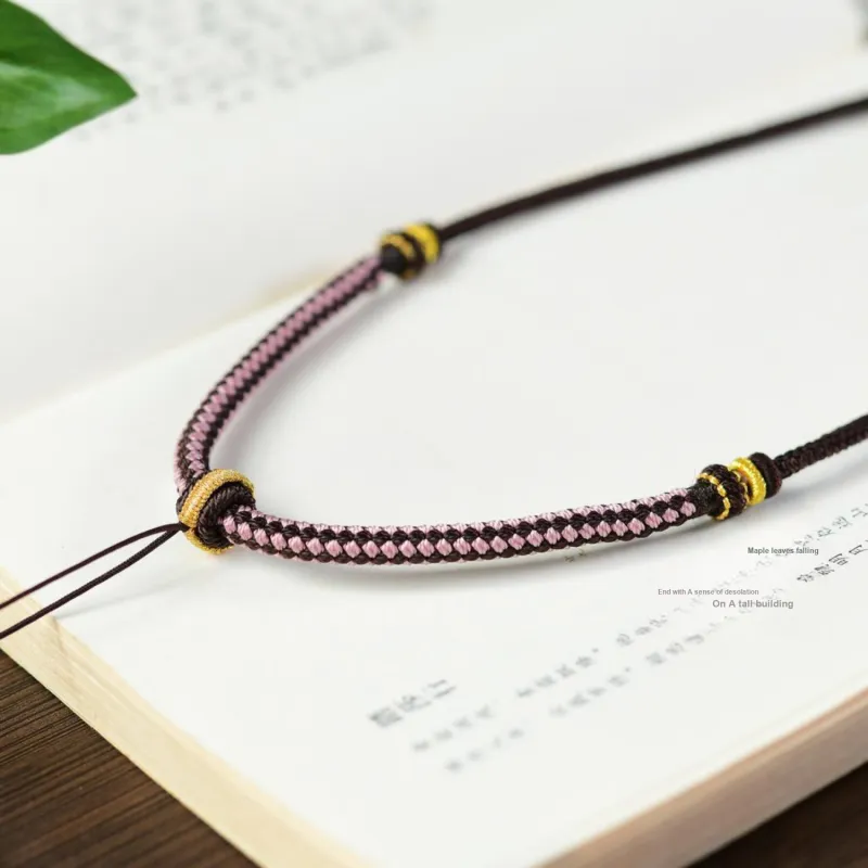 Moon Jewelry Braided String Necklaces Unisex-2