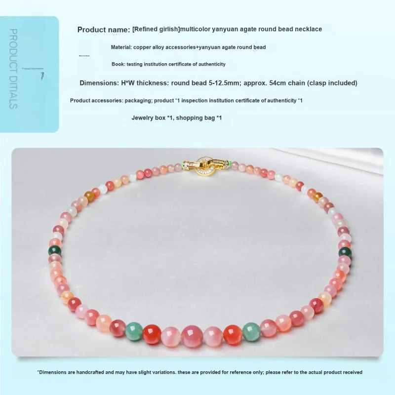 Oriental Jade Agate Necklaces Women's-1