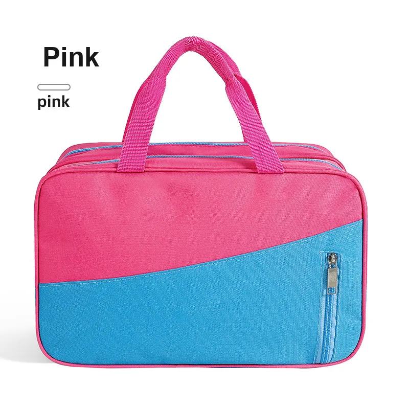 Boniu Polyester Makeup Bag Regular Unisex Green/Pink/Navy Blue-5