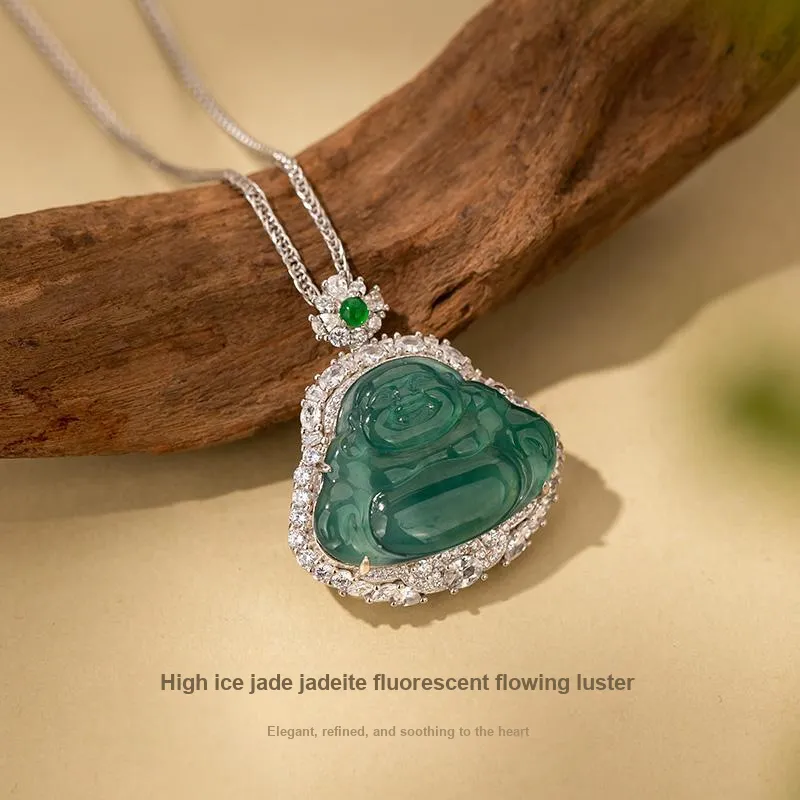Encounter Gift High Ice Jade Jadeite Necklaces Women's-4
