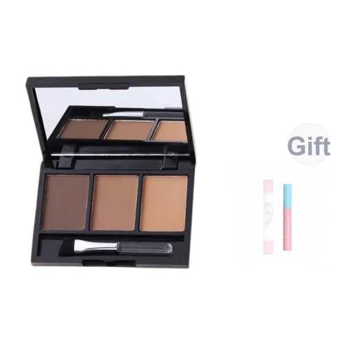 LAMEILA Трикольоровая пудра для бровей водонепроницаемая длинноустойчивая легко растушевывается устойчивая к размазыванию