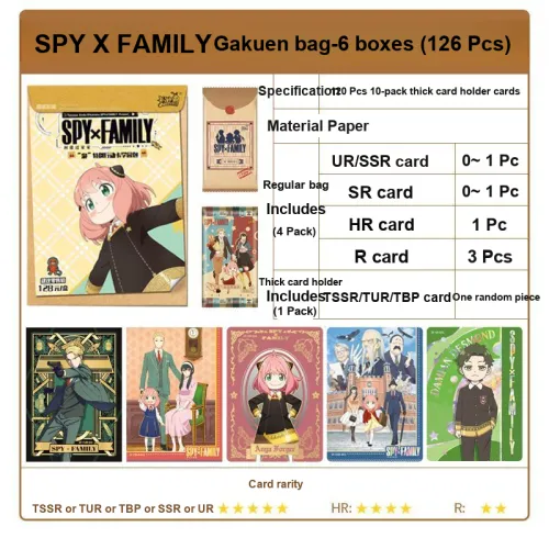 KAYOU Шпион × Семья School Сумка IP Аниме Карточки 21 Размер Одна Коробка