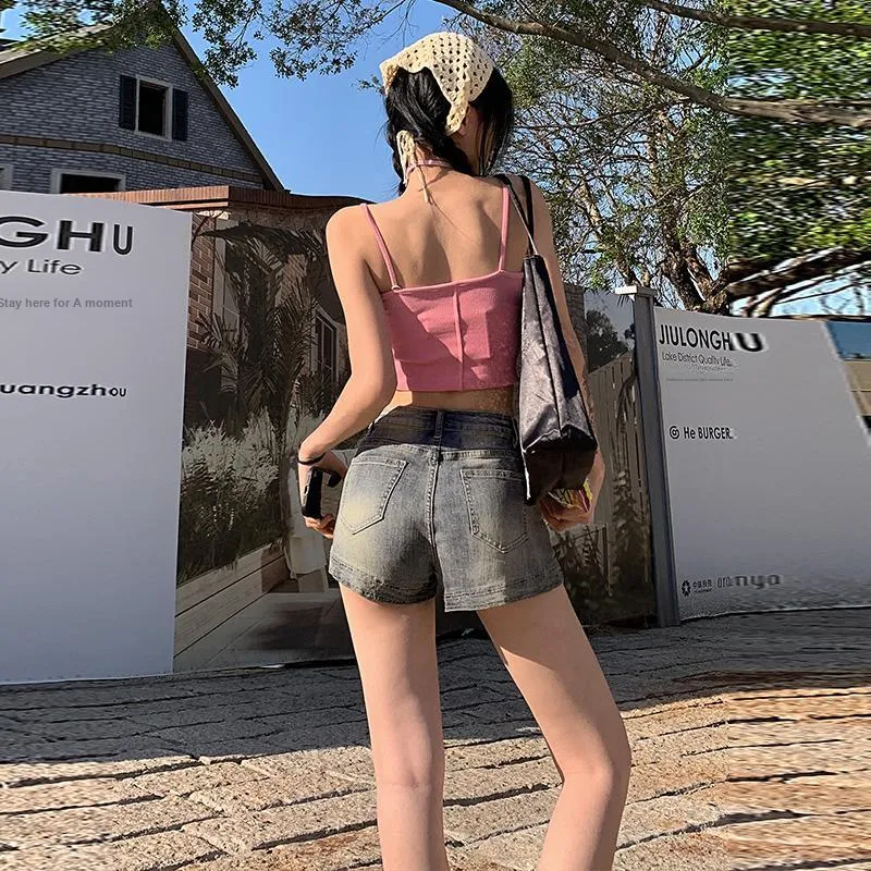 Wen Shan Denim Shorts Women's-5