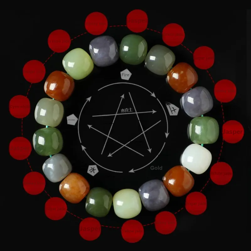 LAOMIAO Bracelets Green Jade Unisex-2