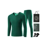 Crew Neck Clothing Sets (Jasper) Thickened and Fleece-Lined/Includes 2 Pack Socks+Shopping Bag