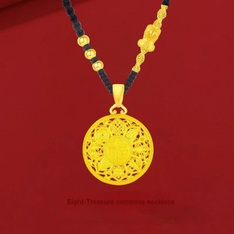 Master Kim AU999 Yellow Gold Necklace Unisex-3