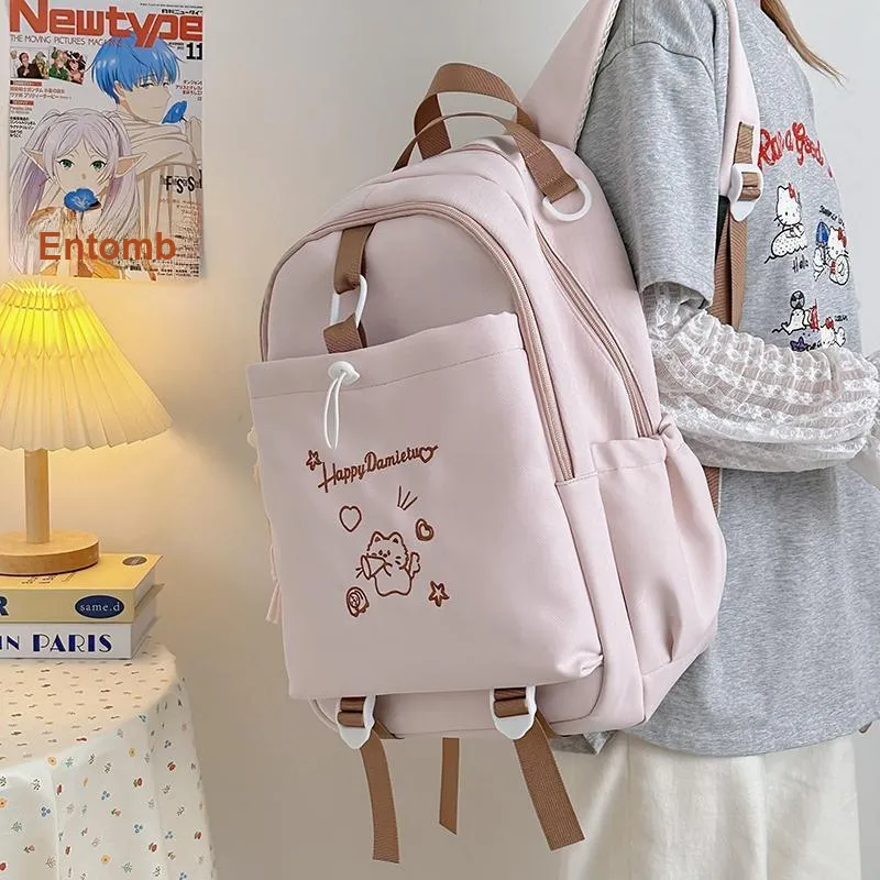 Kaka Tree Nylon Backpack Unisex Multicolor-15