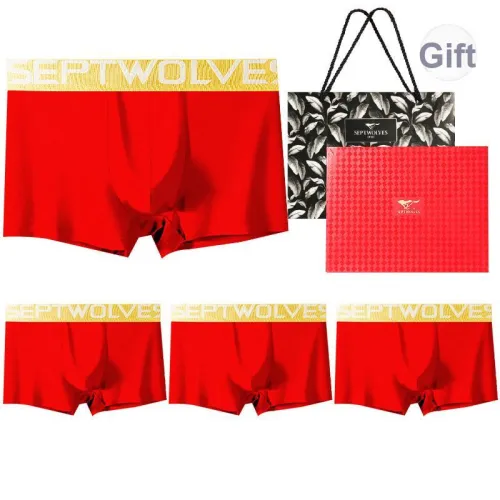 SEPTWOLVES Мужское нижнее белье подарочная коробка 4 штуки + сумка для покупок включена