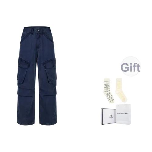 Charlie Luciano Карго Брюки Унисекс Темно-синий