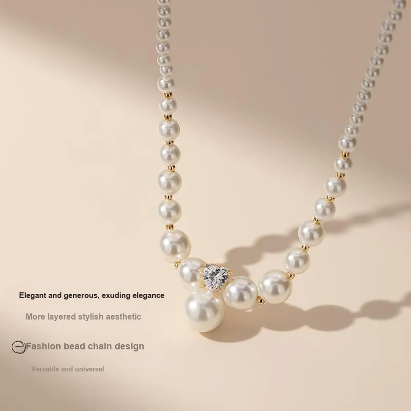 QLADY Faux Pearl Necklaces Women's-1