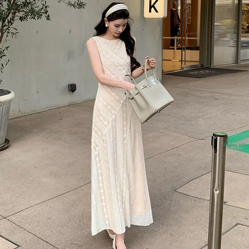 HAPG Sleeveless Dresses Women's Beige Shopping Bag-6