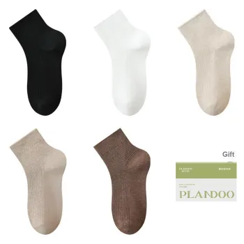 PLANDOO Mid Calf Socks Unisex 5 Pack