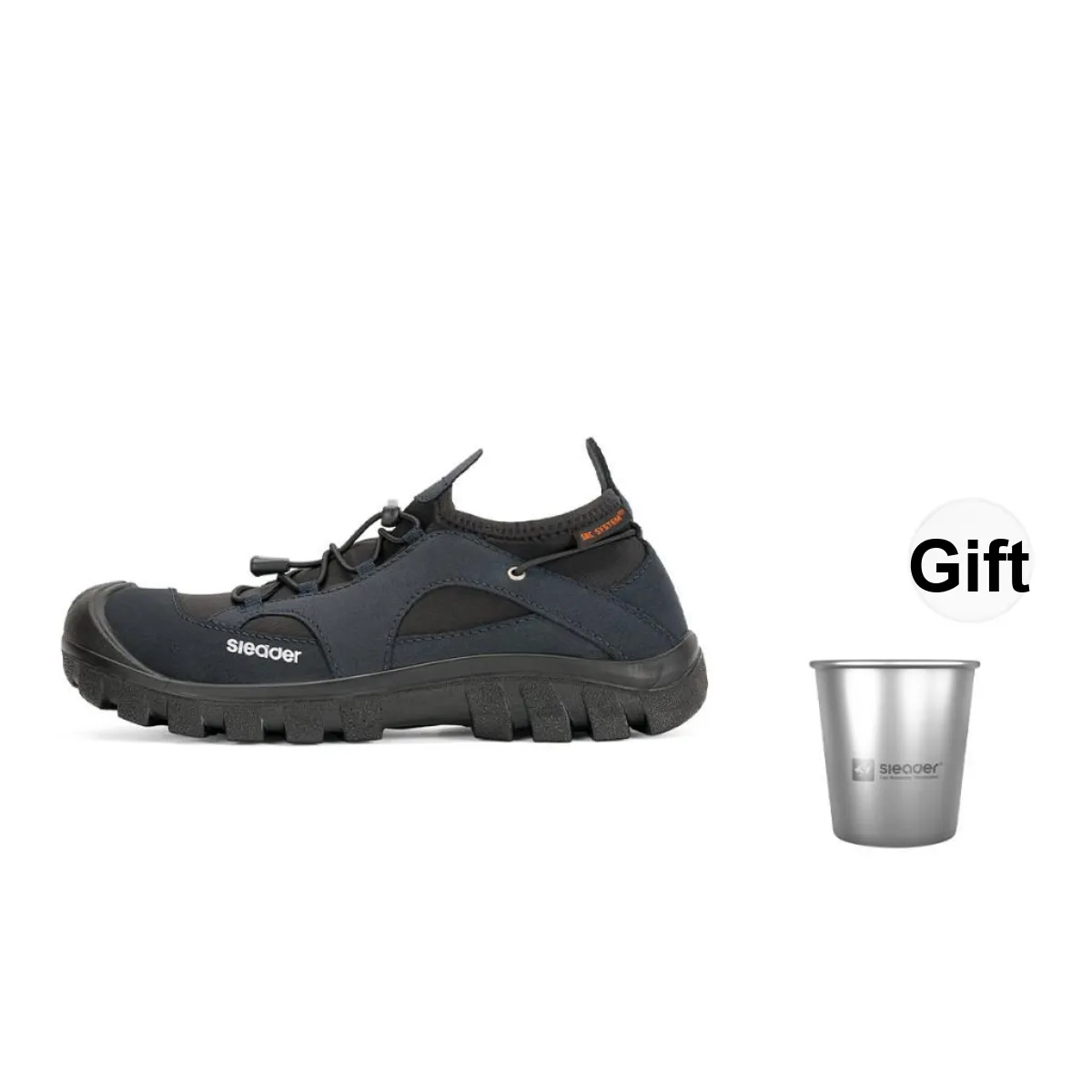 SLEADER Deep Water Cool Series Cushioning, Wear Resistant Low Top Outdoor Shoes Men's Dark Blue
