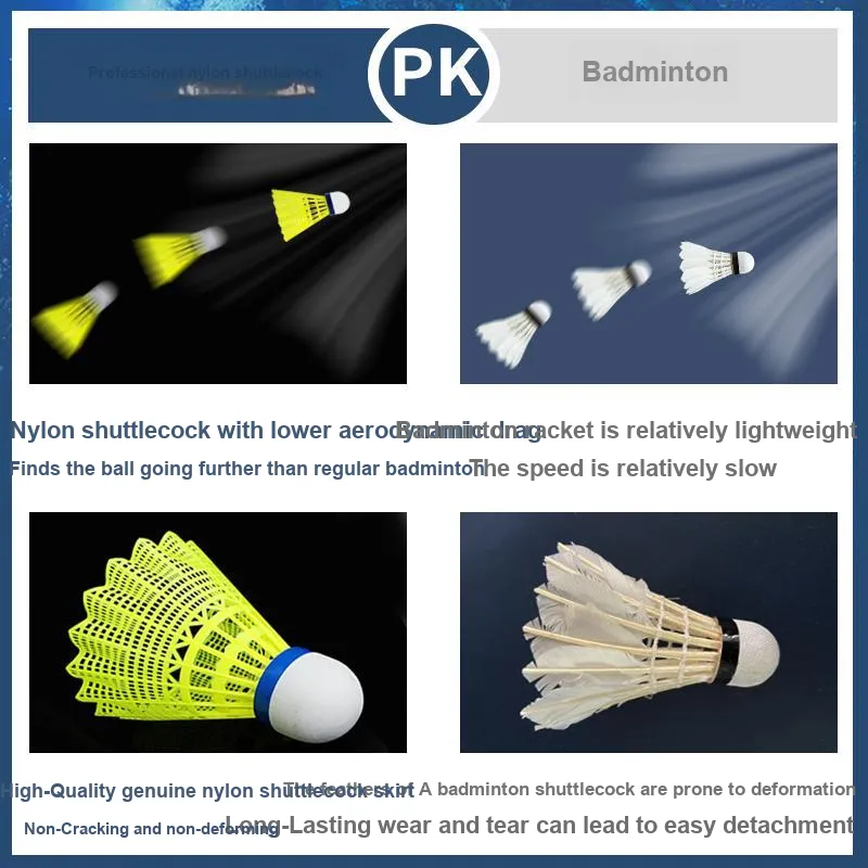 PEAK 6 Pack 12 Pack Nylon Indoor, Outdoor, All Shuttlecocks-25